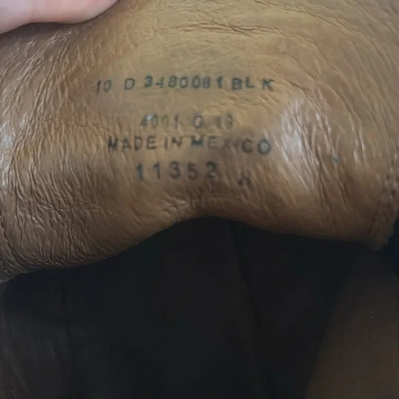 Frye Men’s Black Leather Lace-up Ankle Boots Size 10D - Picture 12 of 12